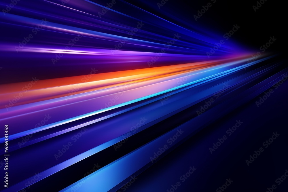 Soothing motion: elegant blue & purple stripes, Generative AI Soothing motion: elegant blue & purple stripes, Generative AI