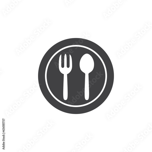 Fork and Spoon Icon Set for Kitchen and Dining