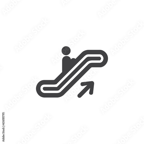 escalator icon symbol sign.