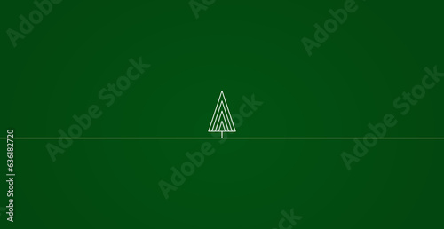 Weihnachtsbaum auf grün
