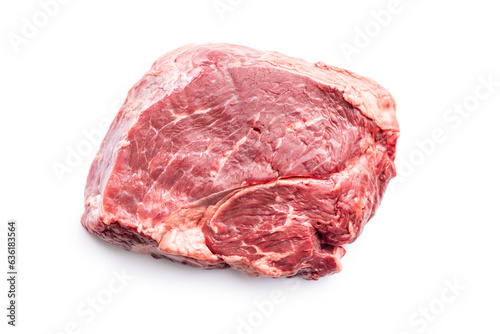 Raw fillet steak beef meat isolated on white background.