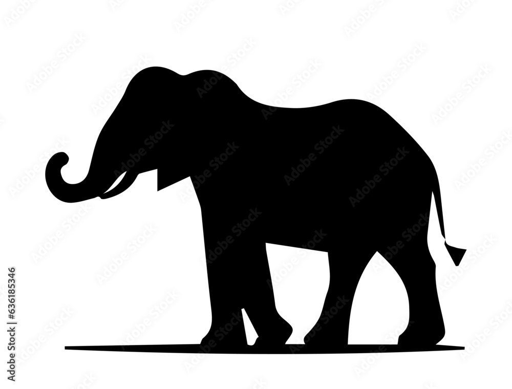 silhouette of elephant