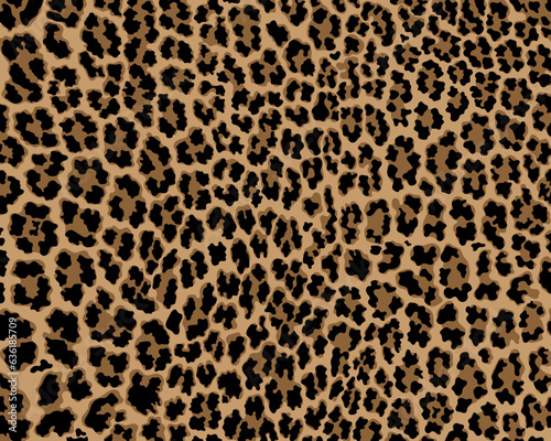 Fototapeta Vector leopard pattern seamless background and printing or home decorate and more.