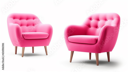 Armchair set isolated on transparent background