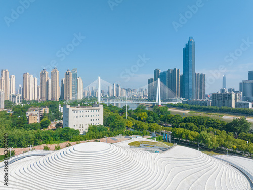 Wuhan Landmark Qintai Art Museum Landscape photo