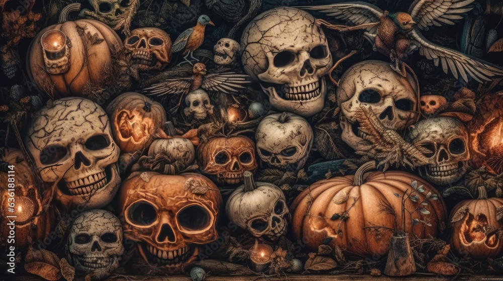 Scary background for halloween. generative ai