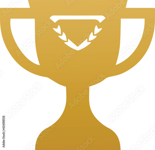 Award winner golden Tropy design. Champion sign. Leadership happy successful. Victory prize tropy graphic design symbol. Vector and PNG illustration.