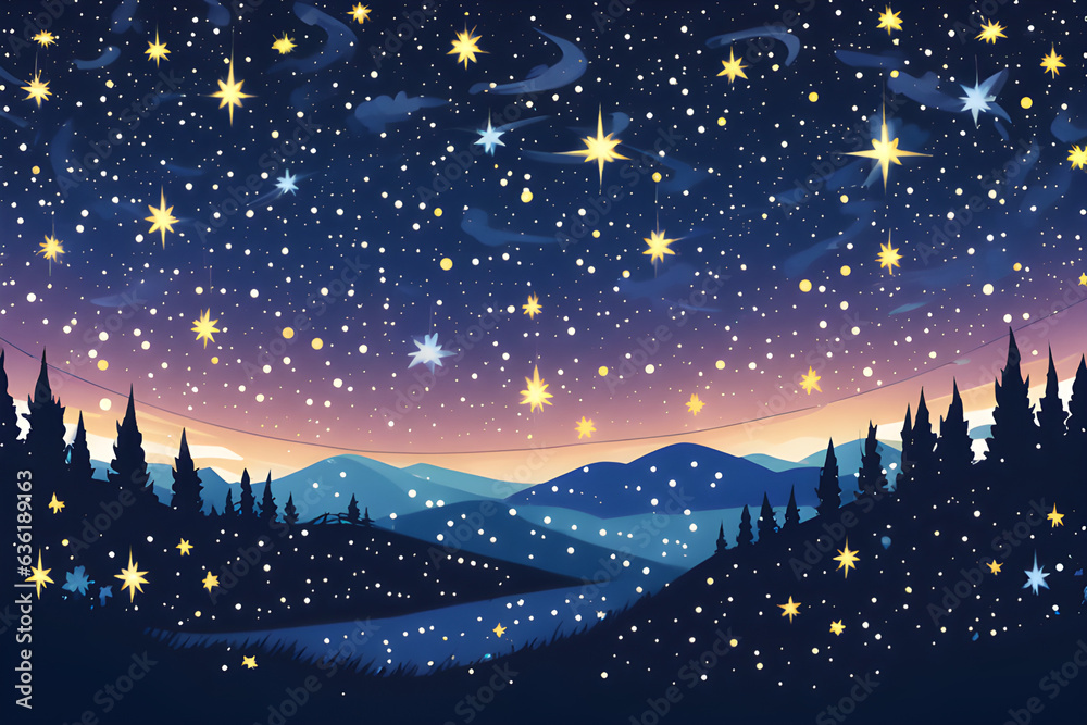 Fototapeta premium Full Star in the sky. Generative AI