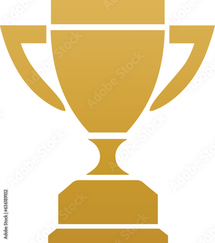 Award winner golden Tropy design. Champion sign. Leadership happy successful. Victory prize tropy graphic design symbol. Vector and PNG illustration.