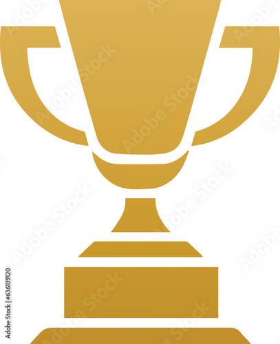 Award winner golden Tropy design. Champion sign. Leadership happy successful. Victory prize tropy graphic design symbol. Vector and PNG illustration.