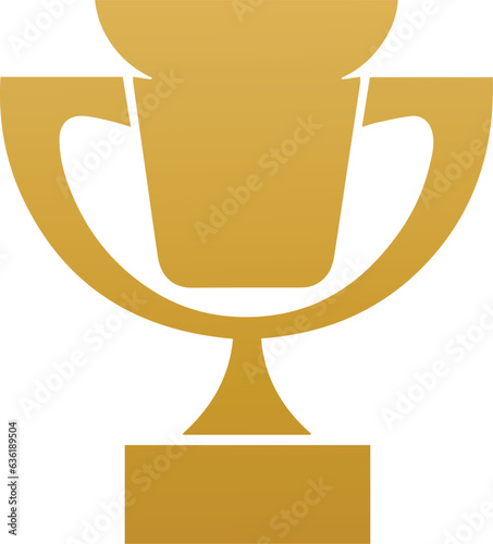 Award winner golden Tropy design. Champion sign. Leadership happy successful. Victory prize tropy graphic design symbol. Vector and PNG illustration.