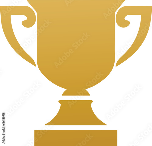 Award winner golden Tropy design. Champion sign. Leadership happy successful. Victory prize tropy graphic design symbol. Vector and PNG illustration.