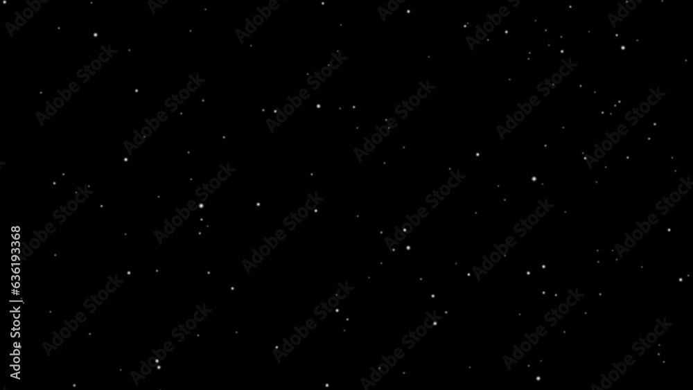 Stars on a black background. illustration of stars in the night sky.