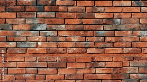 Seamless red brick wall texture. Brick wall wallpaper. Texture pattern for continuous replicate