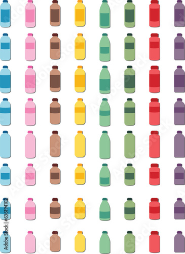 Modern Bottle Flat Icon Collection