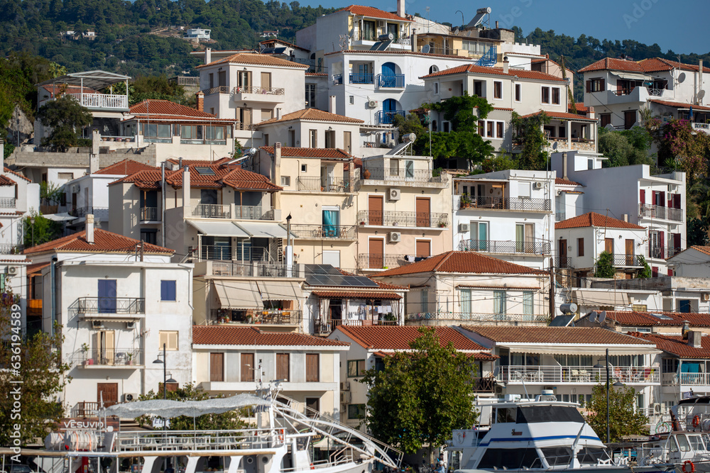 view of the old town, greece, grekland, EU, Skopelos,summer, Mats