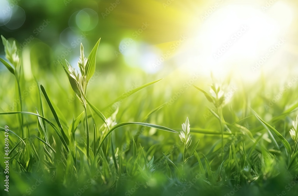 bright sunshine and grass with sun bright sunshine and grass with sun