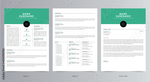 Clean Resume or CV and Cover Letter Template