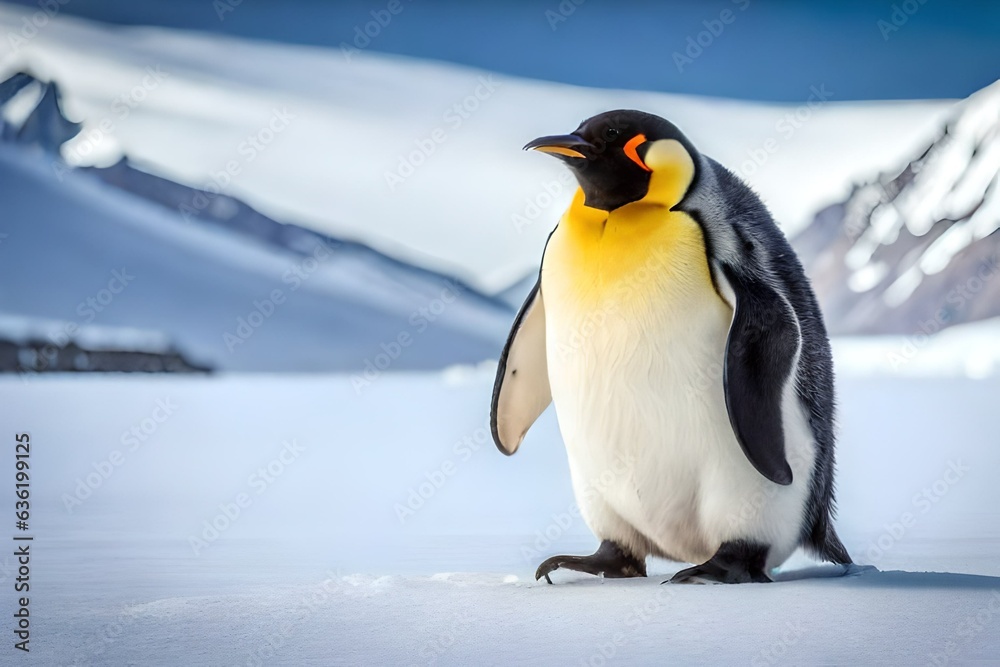 Fototapeta premium penguin in polar regions