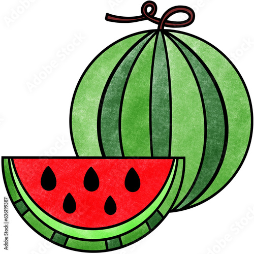 illustration of watermelon