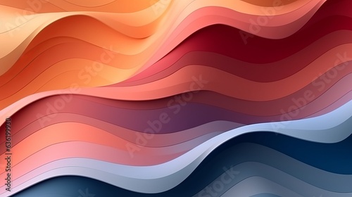 color gradient expressive papercut layer wallpaper