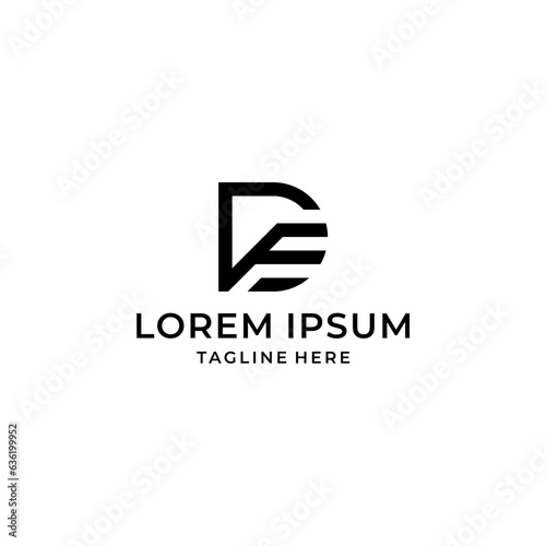 d f df fd initial logo design vector template