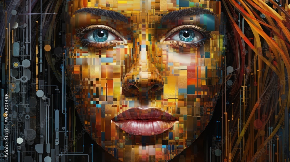 AI Mosaic: abstract mosaic of AI-generated images, highlighting the diversity and complexity of artificial intelligence applications | generative ai