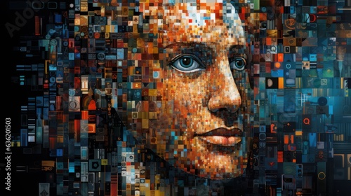 AI Mosaic: abstract mosaic of AI-generated images, highlighting the diversity and complexity of artificial intelligence applications | generative ai
