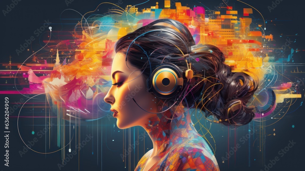 AI Brainwaves: AI-generated brainwave patterns, highlighting the synergy between artificial intelligence and mental health diagnostics | generative ai