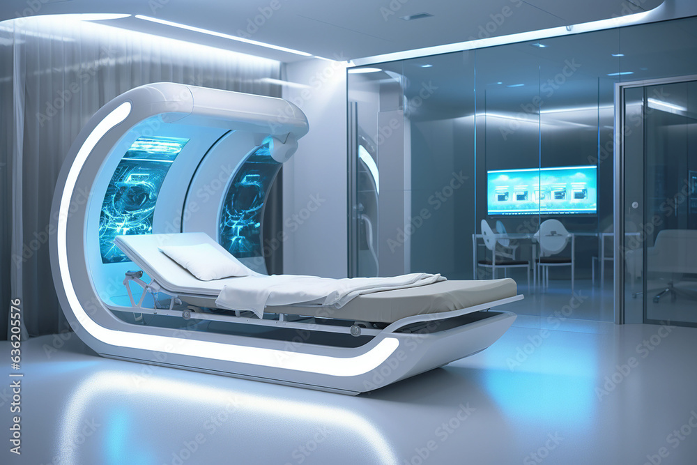 3d rendering x-ray machine in modern hospital room, medical concept. 3d rendering x-ray machine in modern hospital room, medical concept.
