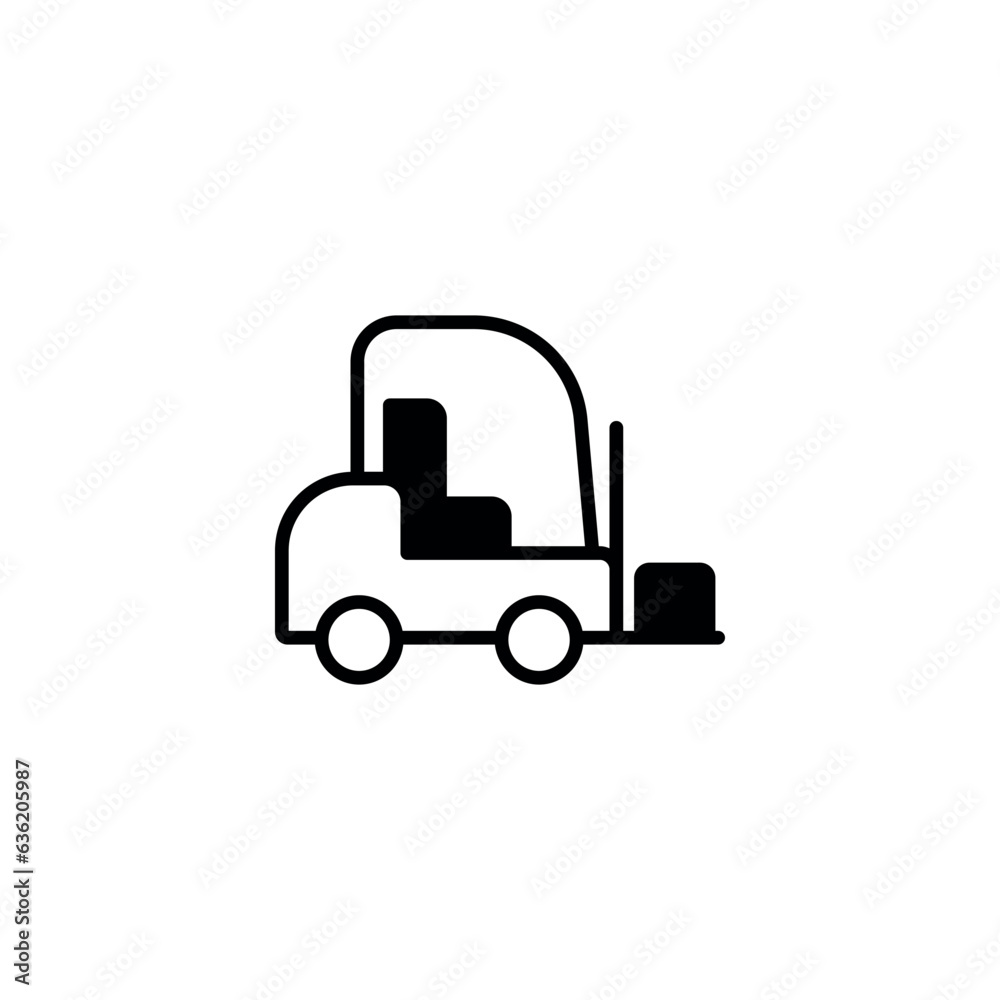 Focklift icon design with white background stock illustration Focklift icon design with white background stock illustration