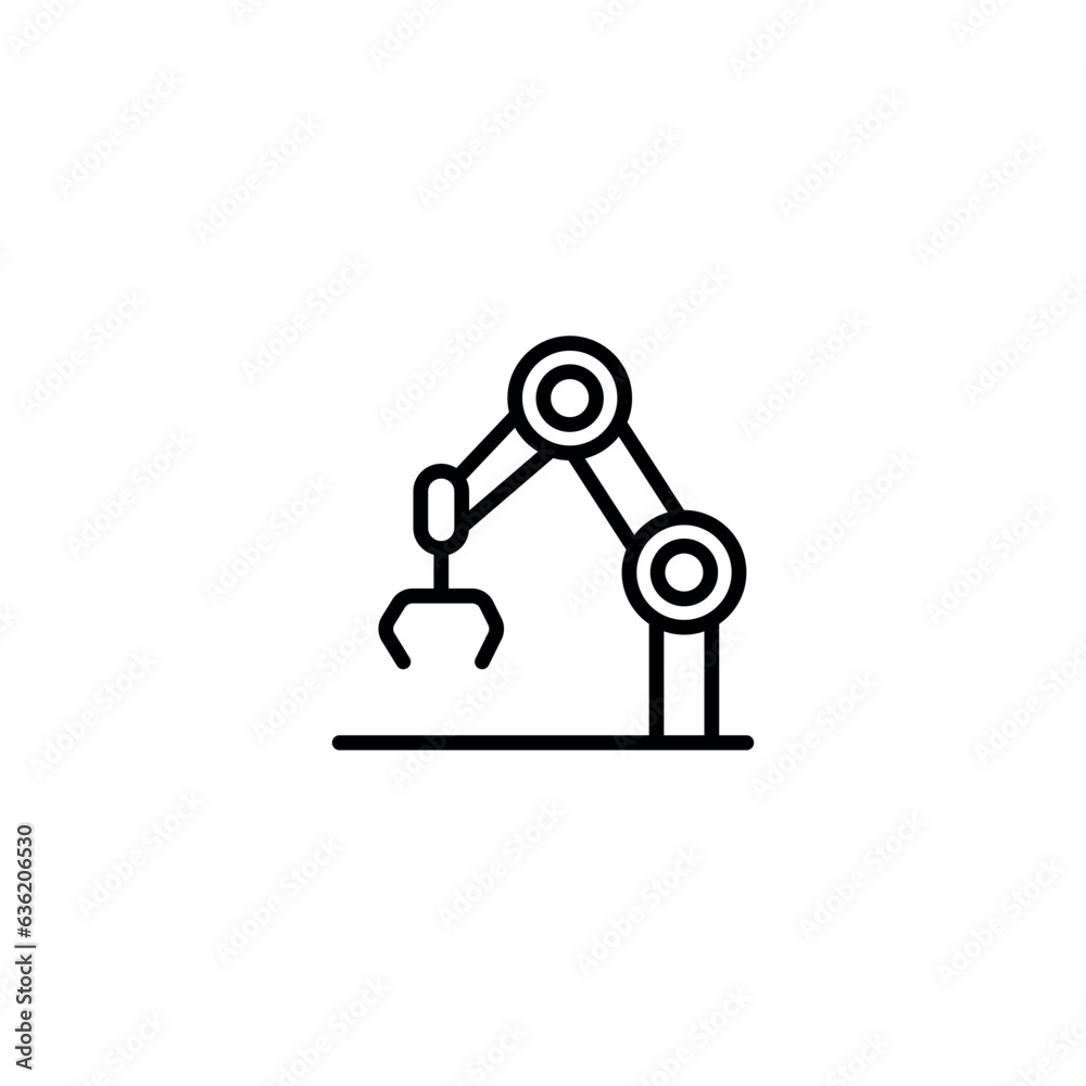 Robotic Hand icon design with white background stock illustration Robotic Hand icon design with white background stock illustration
