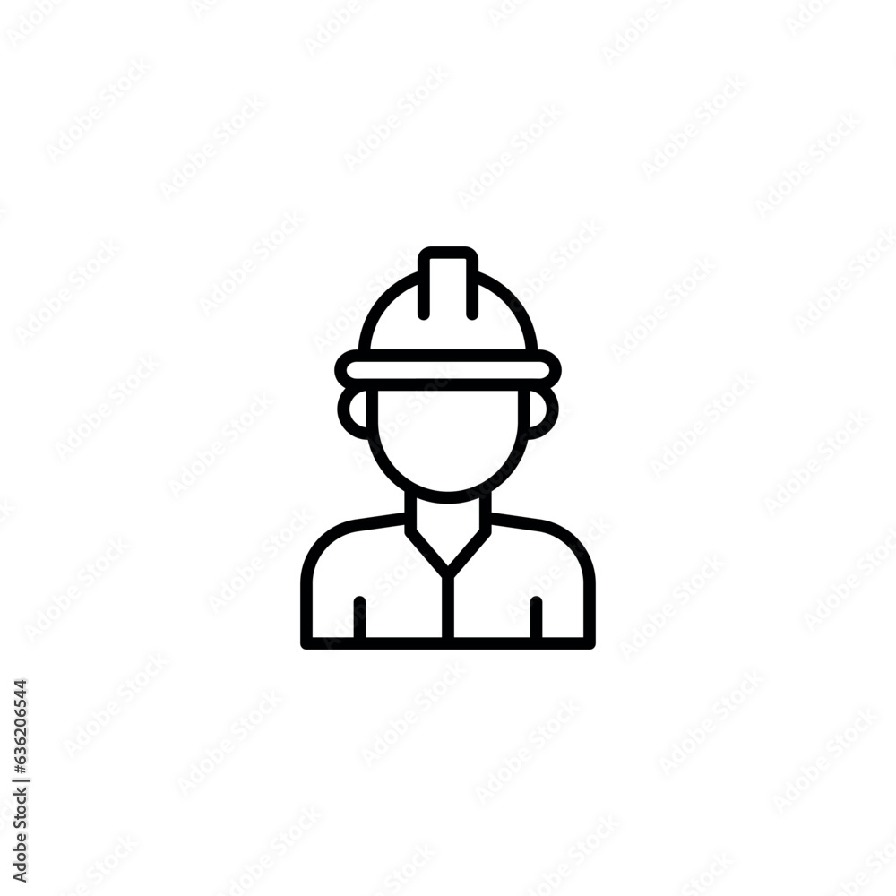 Worker icon design with white background stock illustration