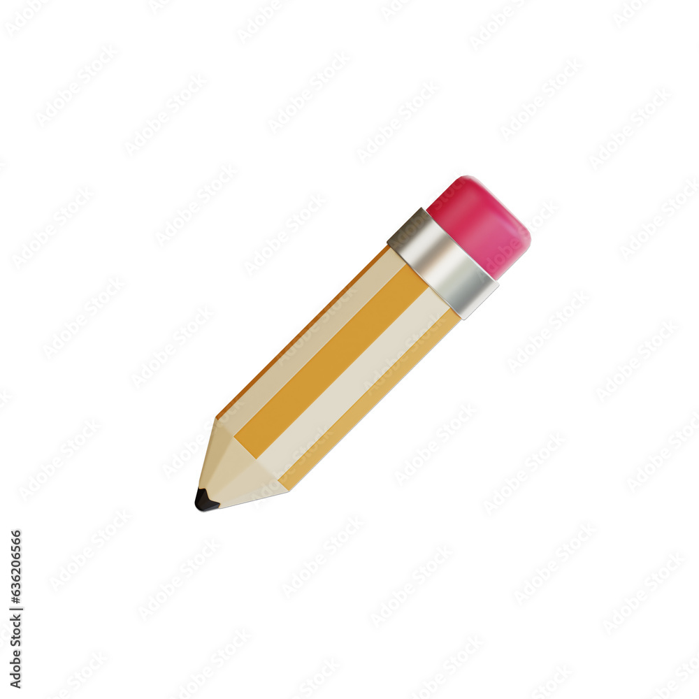 red pencil isolated on white