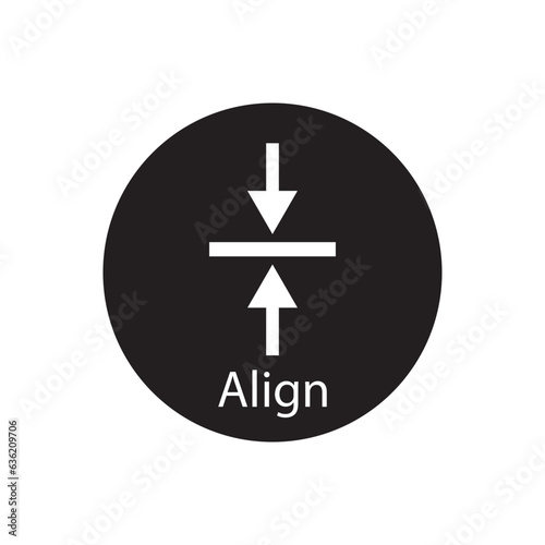 aligned icon vector