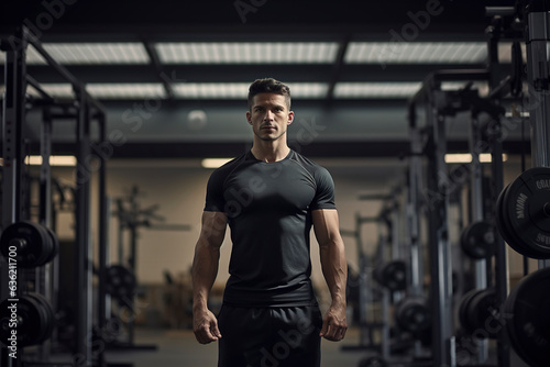 Portrait of strong fit and confident man