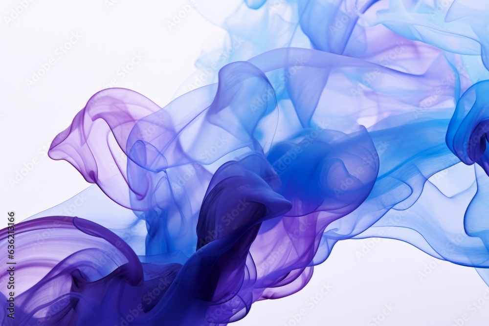 Obraz premium Blue and Purple Glass Surface with Abstract Reflections, Copy Space, Generative AI
