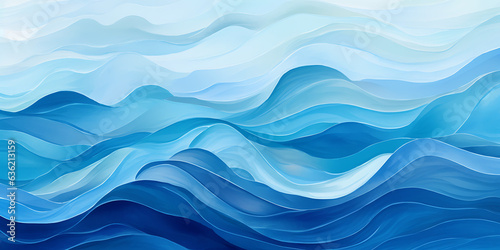 Blue Background with artistic sea waves water design, wallpaper