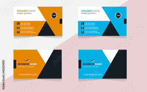 Professional business card design template color full editable pint ready visiting card  
