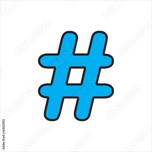 Hashtag icon vector illustration symbol