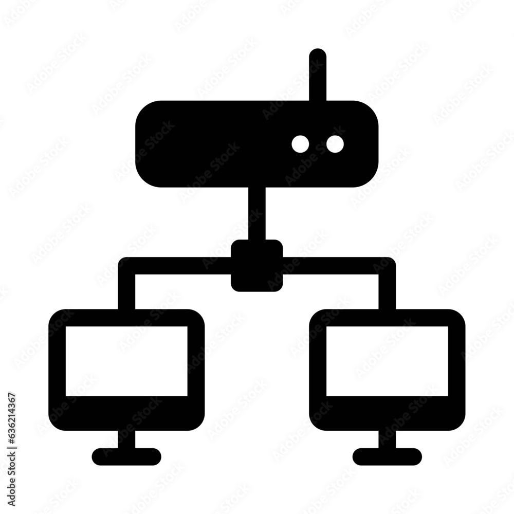 Network Icon WIth Style Fill Network Icon WIth Style Fill