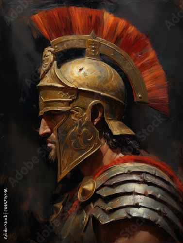 Roman warrior. Digital art.