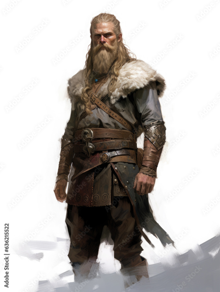 Obraz premium Viking warrior. Digital art.