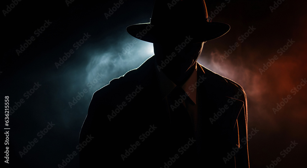 man wearing hat standing in the dark