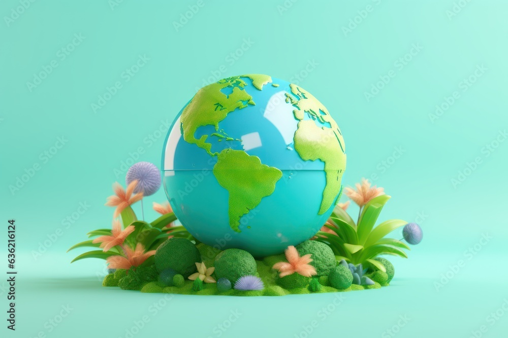 Eco Friendly Planet Earth Background, Save the World, Earth day, Environment Day. Generative AI