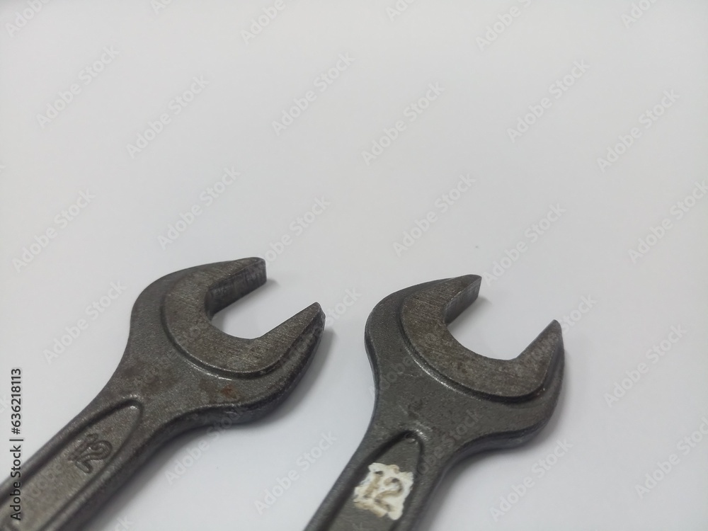 wrench isolated on white background with copy space wrench isolated on white background with copy space