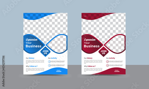 Corporate creative colorful business flyer template design.