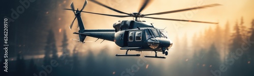Helicopter concept banner