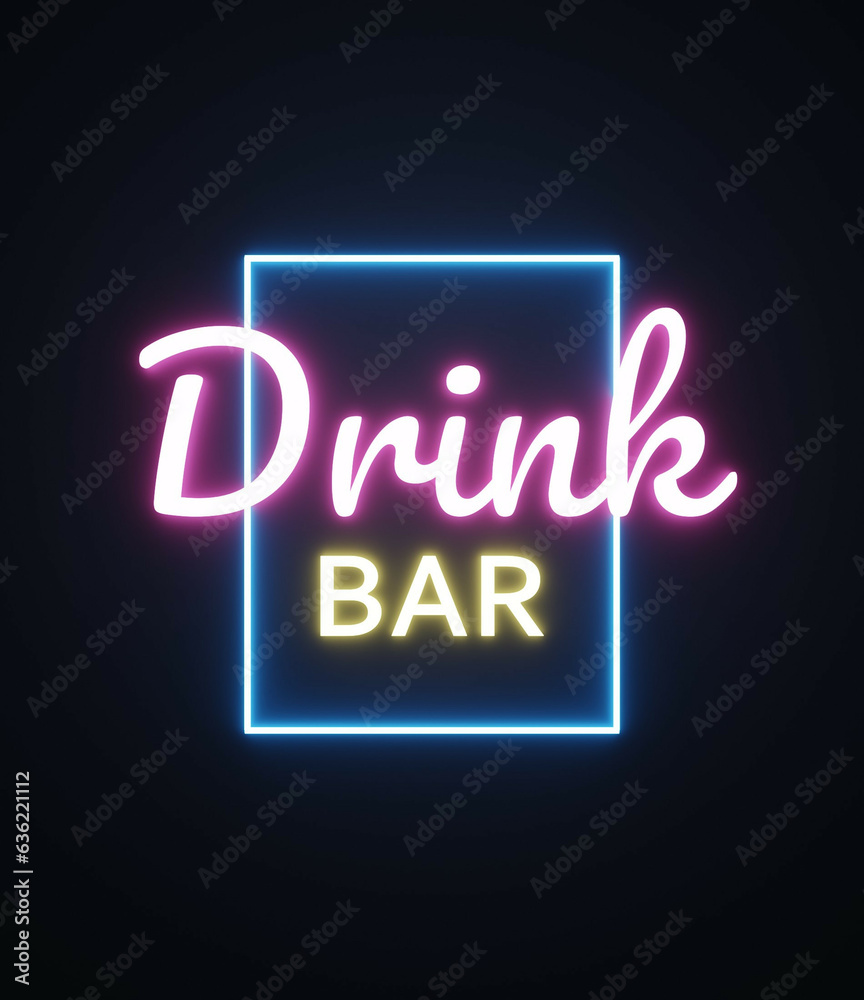 Drink bar neon grafika