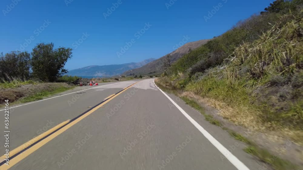 Big Sur Pacific Coast Highway Northbound 4 Cape San Martin to Limekiln State Park 07 Front View Multi Camera Driving Plate California USA Big Sur Pacific Coast Highway Northbound 4 Cape San Martin to Limekiln State Park 07 Front View Multi Camera Driving Plate California USA